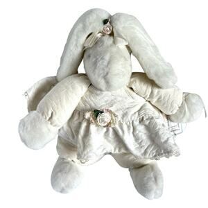 Bunnies By The Bay White Plush Bunny Cozette Soft Handmade Bunny 90s by Maria